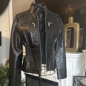 New Look Black Leather Women's Jacket